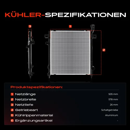 Kühler, Motorkühlung Frankberg 5481FB0042007 Bild Kühler, Motorkühlung Frankberg 5481FB0042007