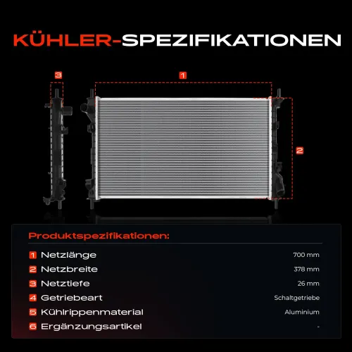 Kühler, Motorkühlung Frankberg 5481FB0042034 Bild Kühler, Motorkühlung Frankberg 5481FB0042034