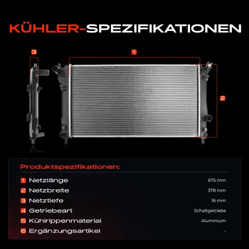Kühler, Motorkühlung Frankberg 5481FB0042039 Bild Kühler, Motorkühlung Frankberg 5481FB0042039