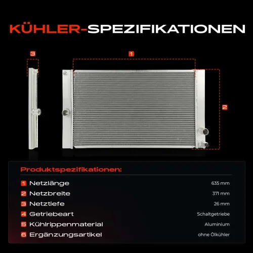 Kühler, Motorkühlung Frankberg 5481FB0042047 Bild Kühler, Motorkühlung Frankberg 5481FB0042047