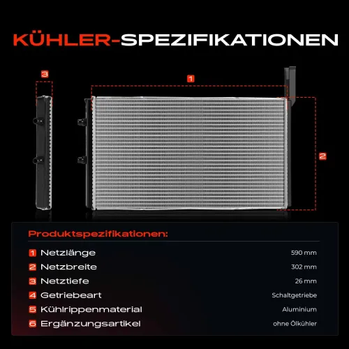 Kühler, Motorkühlung Frankberg 5481FB0042072 Bild Kühler, Motorkühlung Frankberg 5481FB0042072
