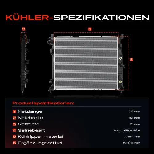 Kühler, Motorkühlung Frankberg 5481FB0042075 Bild Kühler, Motorkühlung Frankberg 5481FB0042075