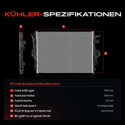 Kühler, Motorkühlung Frankberg 5481FB0042088 Bild Kühler, Motorkühlung Frankberg 5481FB0042088