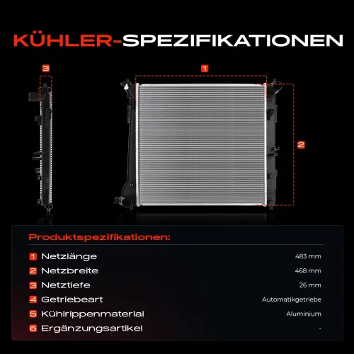 Kühler, Motorkühlung Frankberg 5481FB0042091 Bild Kühler, Motorkühlung Frankberg 5481FB0042091