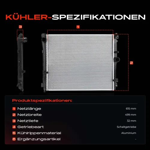 Kühler, Motorkühlung Frankberg 5481FB0042114 Bild Kühler, Motorkühlung Frankberg 5481FB0042114