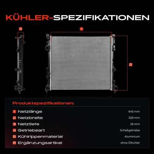 Kühler, Motorkühlung Frankberg 5481FB0042115 Bild Kühler, Motorkühlung Frankberg 5481FB0042115