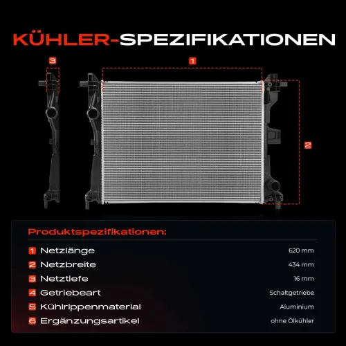 Kühler, Motorkühlung Frankberg 5481FB0042119 Bild Kühler, Motorkühlung Frankberg 5481FB0042119