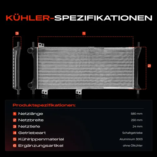 Kühler, Motorkühlung Frankberg 5481FB0042124 Bild Kühler, Motorkühlung Frankberg 5481FB0042124