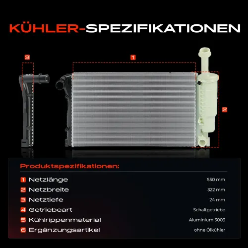 Kühler, Motorkühlung Frankberg 5481FB0042127 Bild Kühler, Motorkühlung Frankberg 5481FB0042127