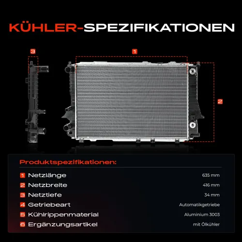 Kühler, Motorkühlung Frankberg 5481FB0042140 Bild Kühler, Motorkühlung Frankberg 5481FB0042140