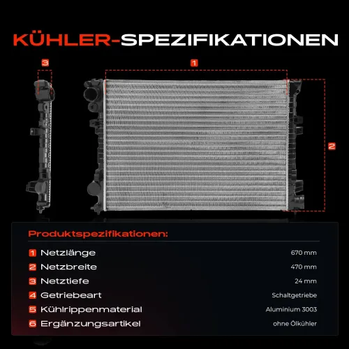 Kühler, Motorkühlung Frankberg 5481FB0042144 Bild Kühler, Motorkühlung Frankberg 5481FB0042144