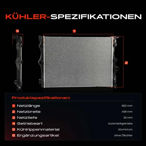 Kühler, Motorkühlung Frankberg 5481FB0042151 Bild Kühler, Motorkühlung Frankberg 5481FB0042151