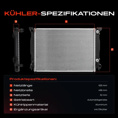 Kühler, Motorkühlung Frankberg 5481FB0042153 Bild Kühler, Motorkühlung Frankberg 5481FB0042153