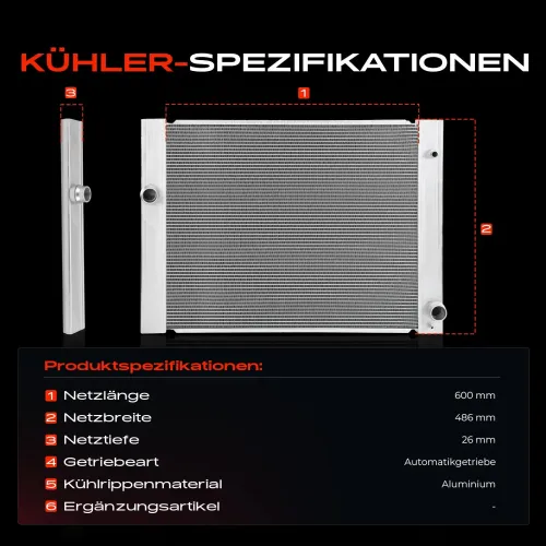 Kühler, Motorkühlung Frankberg 5481FB0042160 Bild Kühler, Motorkühlung Frankberg 5481FB0042160