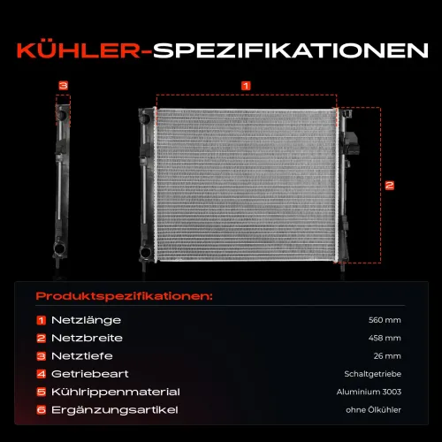 Kühler, Motorkühlung Frankberg 5481FB0042167 Bild Kühler, Motorkühlung Frankberg 5481FB0042167