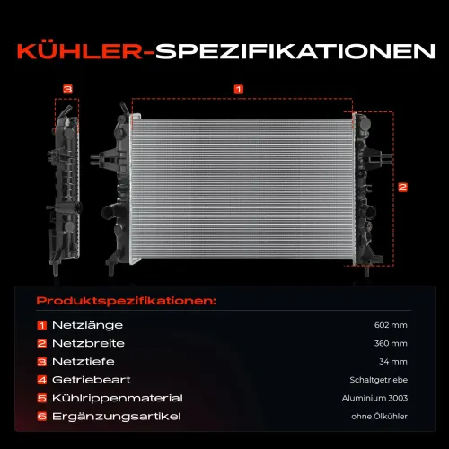 Kühler, Motorkühlung Frankberg 5481FB0042168 Bild Kühler, Motorkühlung Frankberg 5481FB0042168