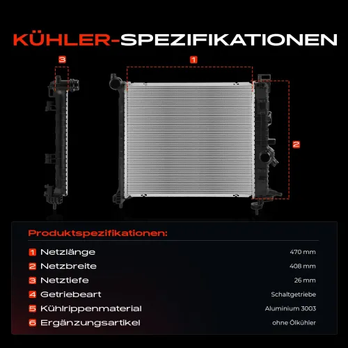 Kühler, Motorkühlung Frankberg 5481FB0042176 Bild Kühler, Motorkühlung Frankberg 5481FB0042176