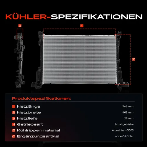 Kühler, Motorkühlung Frankberg 5481FB0042187 Bild Kühler, Motorkühlung Frankberg 5481FB0042187