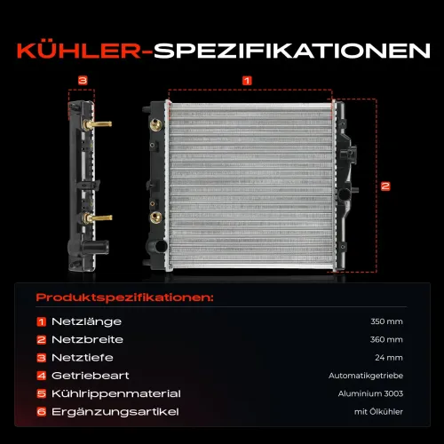 Kühler, Motorkühlung Frankberg 5481FB0042194 Bild Kühler, Motorkühlung Frankberg 5481FB0042194