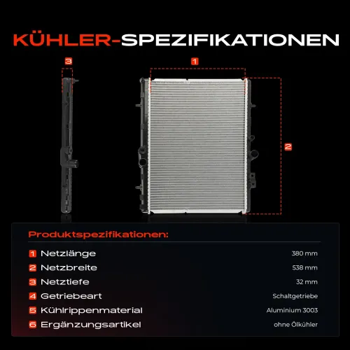 Kühler, Motorkühlung Frankberg 5481FB0042206 Bild Kühler, Motorkühlung Frankberg 5481FB0042206
