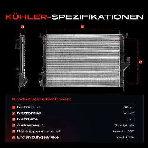 Kühler, Motorkühlung Frankberg 5481FB0042212 Bild Kühler, Motorkühlung Frankberg 5481FB0042212