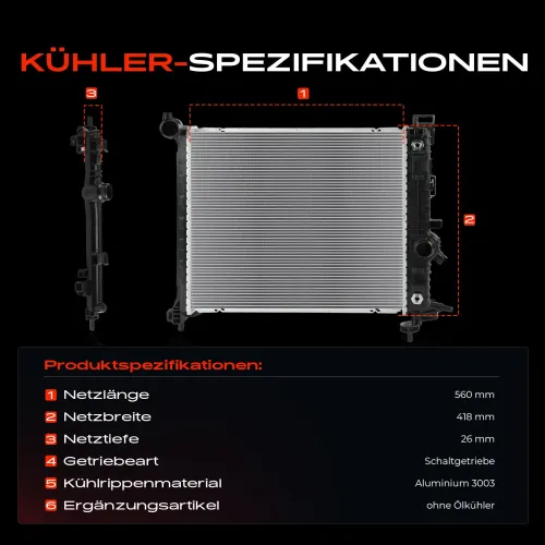Kühler, Motorkühlung Frankberg 5481FB0042216 Bild Kühler, Motorkühlung Frankberg 5481FB0042216