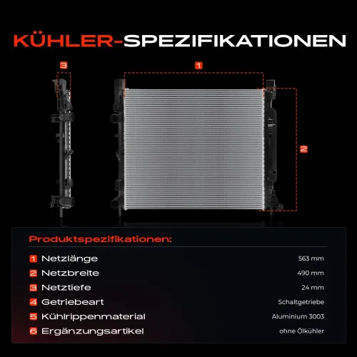 Kühler, Motorkühlung Frankberg 5481FB0042218 Bild Kühler, Motorkühlung Frankberg 5481FB0042218