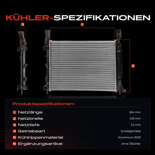 Kühler, Motorkühlung Frankberg 5481FB0042220 Bild Kühler, Motorkühlung Frankberg 5481FB0042220