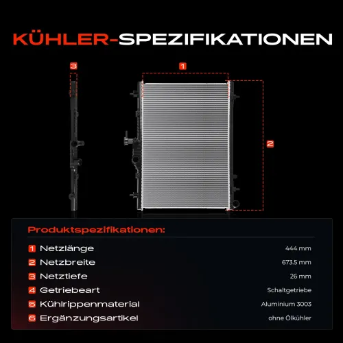 Kühler, Motorkühlung Frankberg 5481FB0042223 Bild Kühler, Motorkühlung Frankberg 5481FB0042223