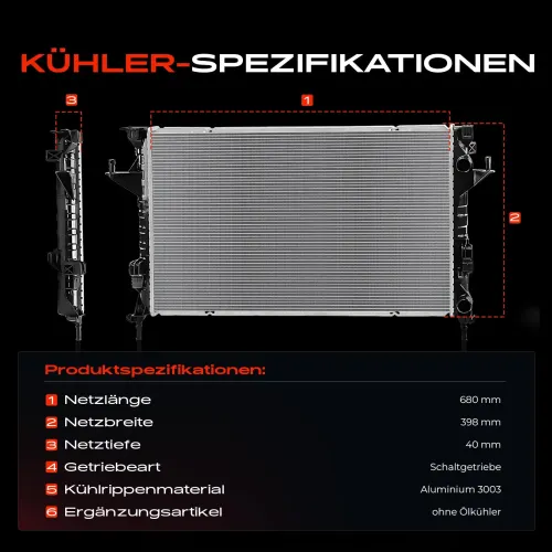 Kühler, Motorkühlung Frankberg 5481FB0042226 Bild Kühler, Motorkühlung Frankberg 5481FB0042226
