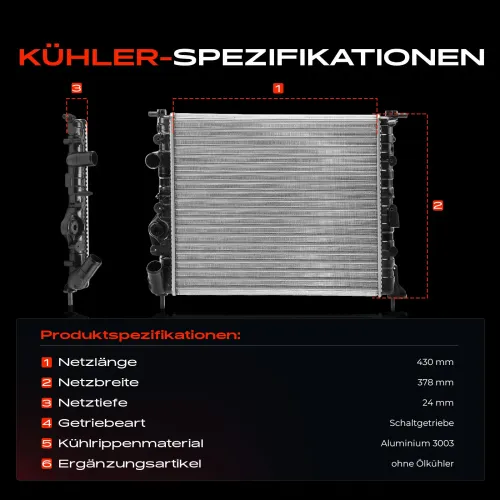 Kühler, Motorkühlung Frankberg 5481FB0042230 Bild Kühler, Motorkühlung Frankberg 5481FB0042230