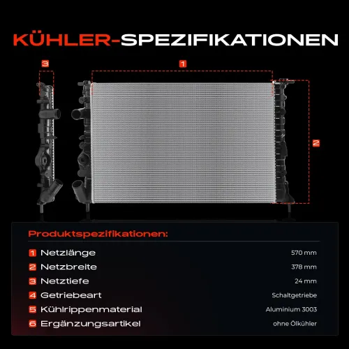 Kühler, Motorkühlung Frankberg 5481FB0042231 Bild Kühler, Motorkühlung Frankberg 5481FB0042231