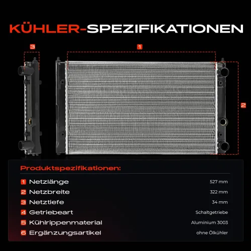 Kühler, Motorkühlung Frankberg 5481FB0042232 Bild Kühler, Motorkühlung Frankberg 5481FB0042232