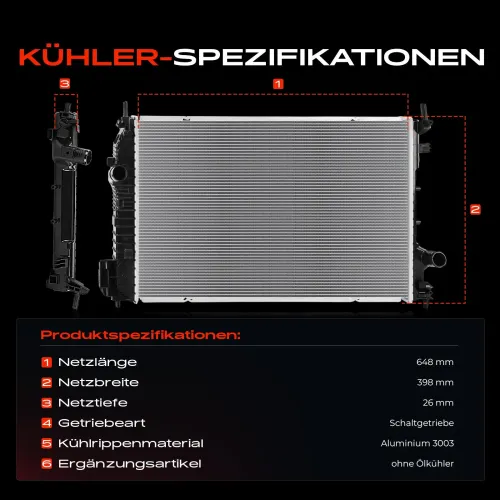 Kühler, Motorkühlung Frankberg 5481FB0042233 Bild Kühler, Motorkühlung Frankberg 5481FB0042233