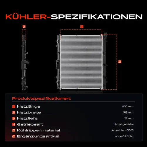 Kühler, Motorkühlung Frankberg 5481FB0042236 Bild Kühler, Motorkühlung Frankberg 5481FB0042236
