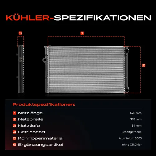 Kühler, Motorkühlung Frankberg 5481FB0042251 Bild Kühler, Motorkühlung Frankberg 5481FB0042251