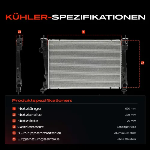 Kühler, Motorkühlung Frankberg 5481FB0042259 Bild Kühler, Motorkühlung Frankberg 5481FB0042259