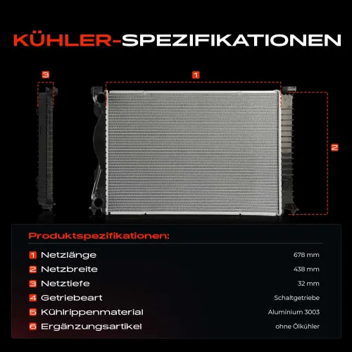 Kühler, Motorkühlung Frankberg 5481FB0042264 Bild Kühler, Motorkühlung Frankberg 5481FB0042264
