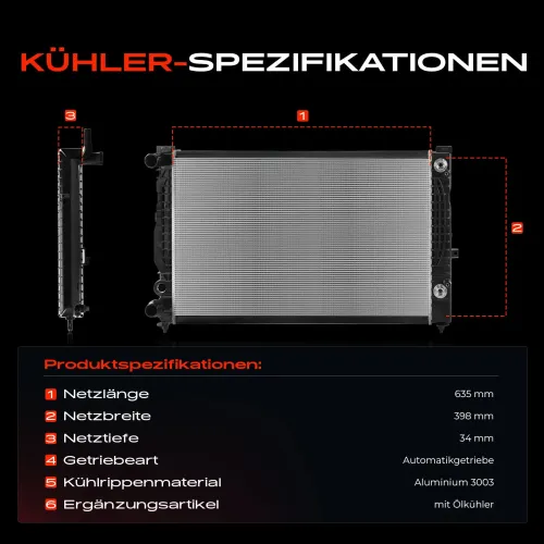 Kühler, Motorkühlung Frankberg 5481FB0042286 Bild Kühler, Motorkühlung Frankberg 5481FB0042286