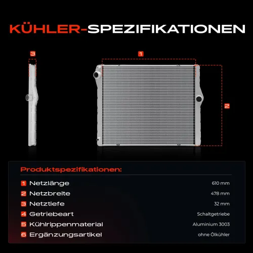 Kühler, Motorkühlung Frankberg 5481FB0042300 Bild Kühler, Motorkühlung Frankberg 5481FB0042300