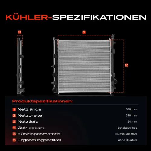 Kühler, Motorkühlung Frankberg 5481FB0042309 Bild Kühler, Motorkühlung Frankberg 5481FB0042309