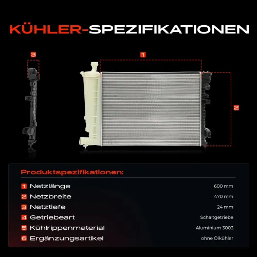 Kühler, Motorkühlung Frankberg 5481FB0042319 Bild Kühler, Motorkühlung Frankberg 5481FB0042319