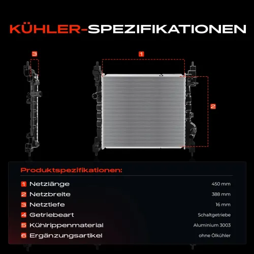 Kühler, Motorkühlung Frankberg 5481FB0042327 Bild Kühler, Motorkühlung Frankberg 5481FB0042327
