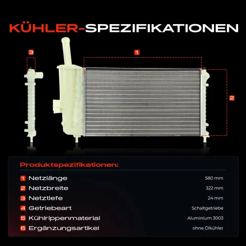 Kühler, Motorkühlung Frankberg 5481FB0042333 Bild Kühler, Motorkühlung Frankberg 5481FB0042333