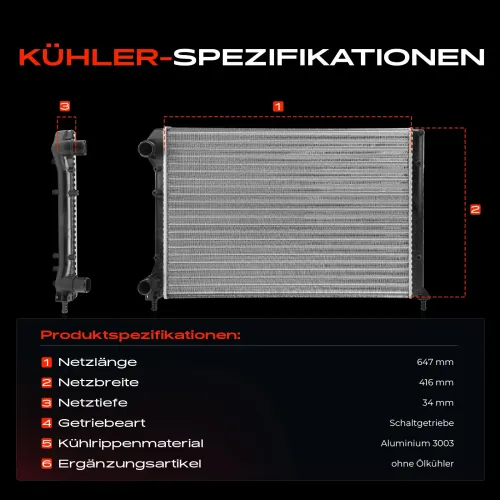 Kühler, Motorkühlung Frankberg 5481FB0042335 Bild Kühler, Motorkühlung Frankberg 5481FB0042335