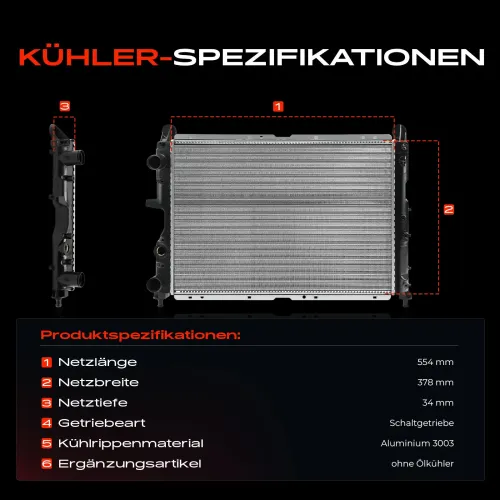 Kühler, Motorkühlung Frankberg 5481FB0042341 Bild Kühler, Motorkühlung Frankberg 5481FB0042341