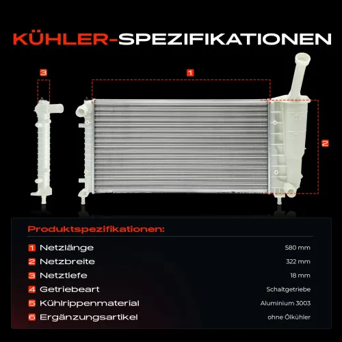 Kühler, Motorkühlung Frankberg 5481FB0042346 Bild Kühler, Motorkühlung Frankberg 5481FB0042346