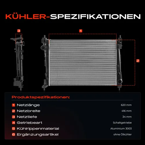 Kühler, Motorkühlung Frankberg 5481FB0042351 Bild Kühler, Motorkühlung Frankberg 5481FB0042351