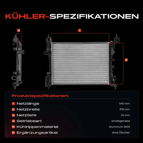 Kühler, Motorkühlung Frankberg 5481FB0042352 Bild Kühler, Motorkühlung Frankberg 5481FB0042352