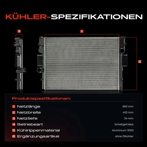 Kühler, Motorkühlung Frankberg 5481FB0042356 Bild Kühler, Motorkühlung Frankberg 5481FB0042356